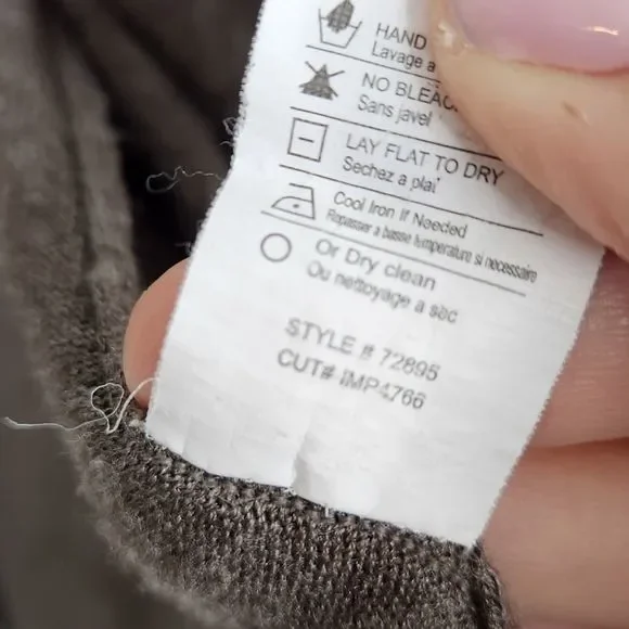 VINCE. Sweater Womens Small Brown Tie Front Cashmere Blend Draped Cardigan Shirt - Picture 8 of 9